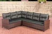 Clp Bermeo Tuinset - 1,25 mm Poly rotan - rotan : bruin gemeleerd, Antraciet