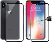 ENKAY Gehard Glas  Screen + Back Protector voor de iPhone XS / X - Zwart