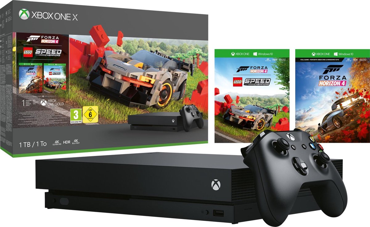 Verleiding Oswald Automatisch Xbox One X console 1 TB + Forza Horizon 4 + LEGO Speed Champions | bol.com