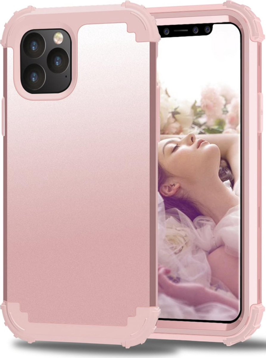 Luxe Back cover voor Apple iPhone 11 Pro - Roze - Shockproof - Armor