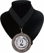 Kampioensmedaille nr. 2 aan zwart lint