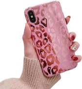 Panterprint telefoon hoesje / cover - iPhone 6/6s - Glinsterend roze