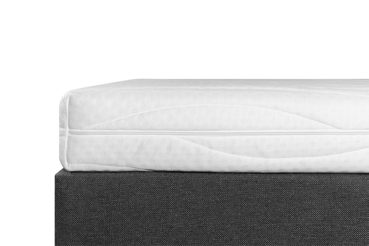 Boxspring Student Basic Antraciet - 120x200 cm - Comfort Foam Matras