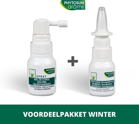 Phytosun voordeelpakket Winter : keelspray en neusspray met essentiële olie  - tegen... | bol.