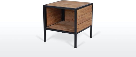 Bijzettafeltje Ringo | nachtkastje | Kattenhuis | Teak | 45 x 45 x H 45 cm | Duurzaam en Mooi