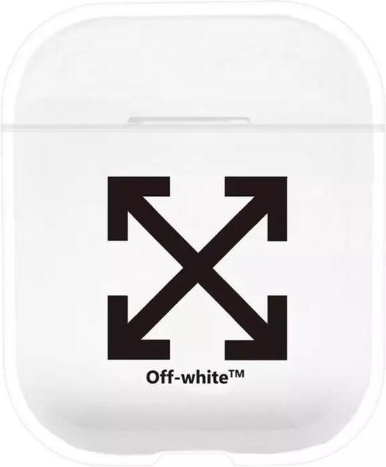 Off-White AirPods Case Cover - Siliconen Beschermhoes - Transparant - Off-White - Off-White 04 - Quistit - Geschikt voor Apple AirPods  04 - Quistit