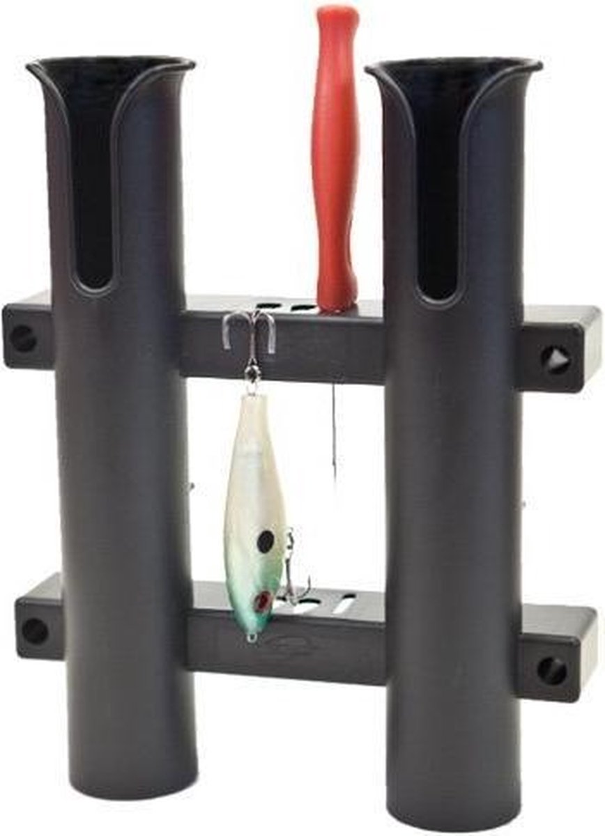 FishOn! Tube Double Rod Holder Black