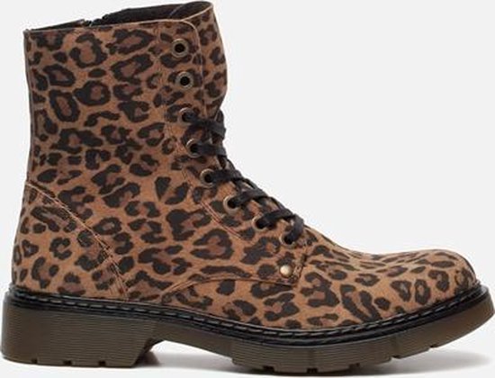 Ann Rocks Veterboots luipaard Maat 41 Ann Rocks Veterboots luipaard Maat 41