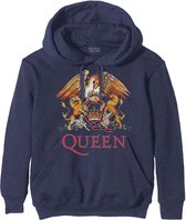 Queen Hoodie/trui -XL- Classic Crest Blauw