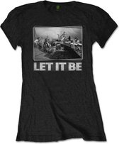 The Beatles - Let It Be Studio Dames T-shirt - XXL - Zwart