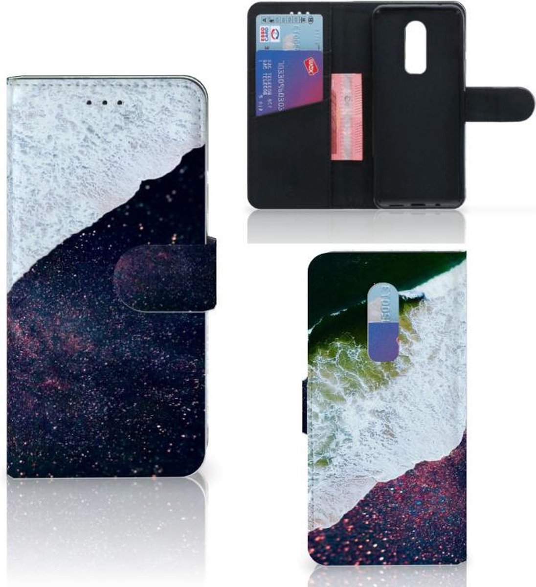 Housse Coque 360° En Liège Pour OnePlus 6 - Étui Flip Cover Protecteur - Neuf
