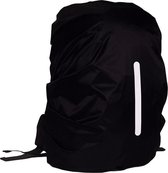 Reflecterende Regenhoes Voor Rugzak - 56 tot 70 Liter - Zwart - Backpack Regenhoes - Reflecterende streep - Veiligheid - XL