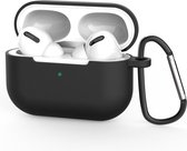 Siliconen Case Apple AirPods Pro zwart - AirPods hoesje zwart met Haak