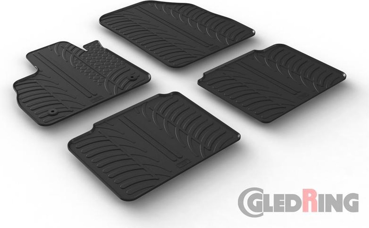 Gledring Rubbermatten passend voor Renault Espace 2015- (T profiel 4-delig + montageclips)