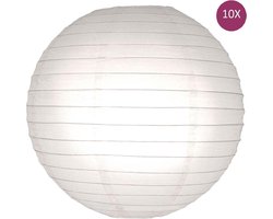 Brandvertragende lampion wit 25 cm - 10 stuks - fire resistent