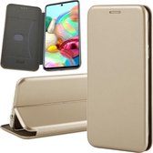 Samsung A71 Hoesje - Samsung Galaxy A71 Hoesje Book Case Wallet - Goud