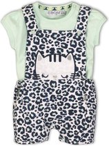 Dirkje Meisjes Babysetje 2-delig - Mint + white + aop - Maat 56
