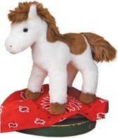 Pluche wit/bruine paarden knuffel 20 cm - Paarden knuffels - Speelgoed voor kinderen
