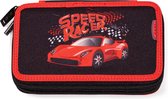 JEVA Twozip Speed Racer - Gevulde etui met Race auto print