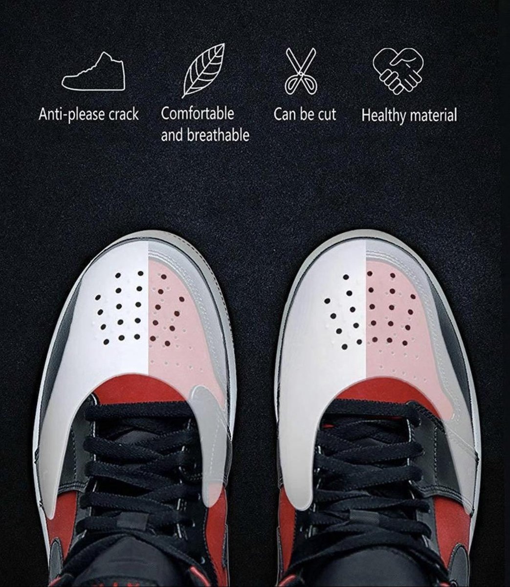 GuardInsoles Sneaker Shields Prévenir Les Plis Avant,Embouchoir à Chaussures,Contre Les Plis De Chaussures Améliorer Les Plis .1 Paire 