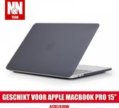 N&N Hardcover Case Geschikt voor Apple Macbook Pro 15'' - Doorzichtig Grijs