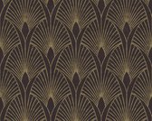 ART DECO BEHANG - Goud Metallic Zwart - AS Creation New Walls "Livingwalls"