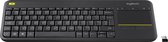 Logitech K400 Plus - Draadloos Touch Toetsenbord - Qwerty - Zwart Logitech K400 Plus - Draadloos Touch Toetsenbord - Qwerty - Zwart