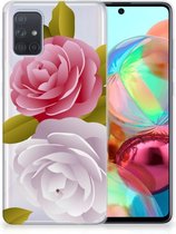 Back Case Geschikt voor Samsung A71 TPU Siliconen Hoesje Roses