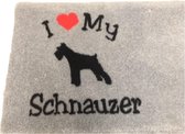 Vetbed Hondenkleed Dierenvacht - I love My Schnauzer - anti-slip - 150 x 100 cm