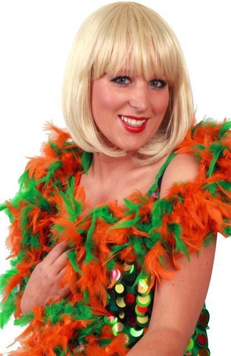 Boa oranje/groen 180 cm. 75 gr.