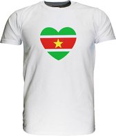 Suriname T-Shirt Hartje Zwart / Wit / Grijs / Blauw / Groen