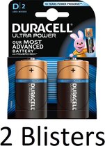 4 Stuks (2 Blisters a 2 st) Duracell Ultra Power D Batterijen - Alkaline