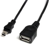 StarTech 30 cm mini USB 2.0-kabel - USB A naar mini B F/M