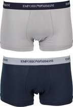 Emporio Armani - Heren - Basis 2-pack Trunk Boxershorts - Blauw - L