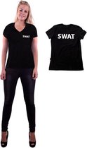 Politie & Detective Kostuum | Swat T-Shirt Gewelddadige Inval Vrouw | Small | Carnaval kostuum | Verkleedkleding