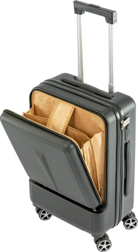 Eed Grof tijger MaxxHome Handbagage - reiskoffer - ABS slot - IATA trolley - laptop vak  55x35x23cm | bol.com