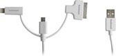 Hähnel Fototechnik USB-laadkabel USB-A stekker, Apple Lightning stekker, USB-micro-B stekker, Apple 30-pins stekker 1.5