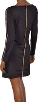 Travelstof boothals jurk met gouden biezen van TRIPLE NINE - Maat XL