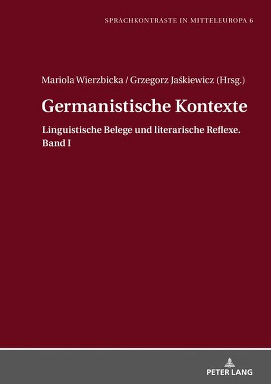 Sprachkontraste in Mitteleuropa 6 - Germanistische Kontexte - cover