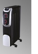 Modern Elektrische Olieradiator | 1500W | Zwart | Elektrische Verwarming | 7 Ribben | FM |