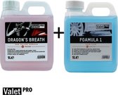 Valet Pro - SnowFoam & Velgreiniger - 1 liter pakket twv € 33,98 - Dragon's Breath & Foamula One