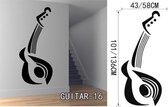 3D Sticker Decoratie Creatieve kunst Gitaar muurstickers Home Decor DIY Muziekinstrument Home Decoraties Rock Muziek Muurstickers Woonkamer - GUITAR16 / Small