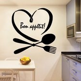 3D Sticker Decoratie Diy Keuken Bon Appetit Vinyl Keuken Muurstickers Behang Slaapkamer Woonkamer Woondecoratie Kunst Muurschildering