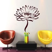3D Sticker Decoratie Lotus Flower Muursticker Woonkamer Verwijderbare Zelfklevende Home Decor Vinyl Art Decals zwart