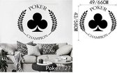 3D Sticker Decoratie Poker Pro Kaarten Spade Club Hart Diamant Muursticker, pak Spelen Game Room Night Kelder Decoratieve Decals - Poker27 / Small