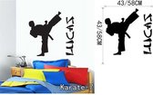 3D Sticker Decoratie Karate Vechtsporten Man Muurtattoo Aangepaste Chinese Kongfu Vechten Creatieve Vinyl Sticker Woondecoratie - Karate7 / Large