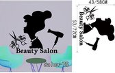 3D Sticker Decoratie Nagelsalon Vinyl Muurtattoo Nagels & Schoonheidssalon Vernis Polish Manicure Muursticker Schoonheidssalon Nagel Bar Raamdecoratie - Salon75 / Small