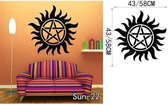 3D Sticker Decoratie Mooie zon en maan Etnische Boho Sunshine muur sticker Art Decor Sticker Vinyl Fashion muurstickers Home Decor slaapkamer - Sun22 / Large