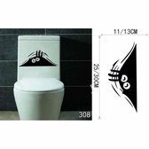 3D Sticker Decoratie WC VINYL Decals Voetstuk Pan Cover Sticker Toilet Kruk Commode Muursticker Interieur Badkamer Decor - 303 / Large