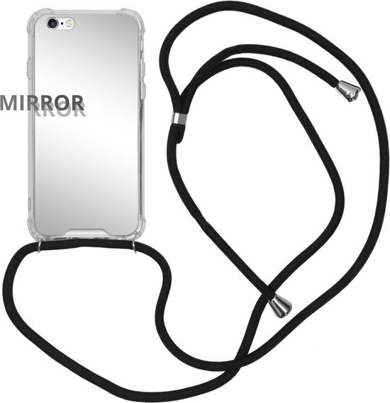 iMoshion Mirror Backcover met koord iPhone 6 / 6s hoesje - Zilver